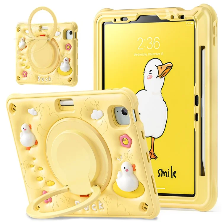 For iPad Air 11 (2025) / (2024) / Air (2022) / (2020) / Pro 11 (2022) / (2021) / (2020) / (2018) Kickstand PC+Silicone+TPU Tablet Cover