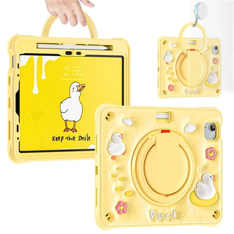 For iPad Air 11 (2025) / (2024) / Air (2022) / (2020) / Pro 11 (2022) / (2021) / (2020) / (2018) Kickstand PC+Silicone+TPU Tablet Cover