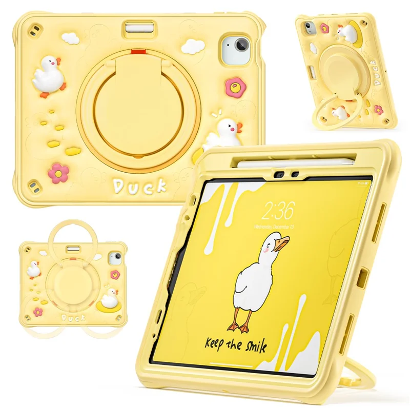 For iPad Air 11 (2025) / (2024) / Air (2022) / (2020) / Pro 11 (2022) / (2021) / (2020) / (2018) Kickstand PC+Silicone+TPU Tablet Cover