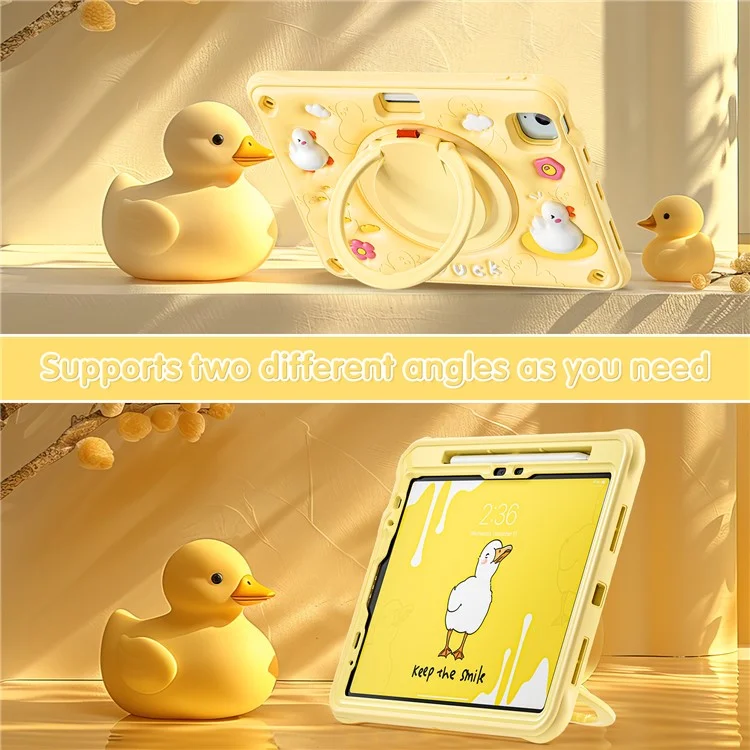 For iPad Air 11 (2025) / (2024) / Air (2022) / (2020) / Pro 11 (2022) / (2021) / (2020) / (2018) Kickstand PC+Silicone+TPU Tablet Cover