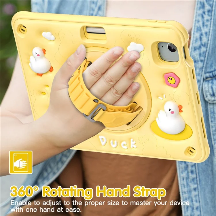 pour ipad air 11 (2024) / air (2022) / (2020) / ipad pro 11 (2022) / (2021) / (2020) / (2018) boîtier de kickstand pc + silicone + couverture tpu