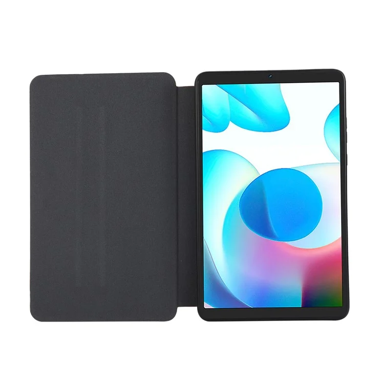 Für Xiaomi Redmi Pad SE 4G 8,7 Zoll Stoßfeste Hülle PU-Leder Tablet-Hülle mit Ständer - Rot