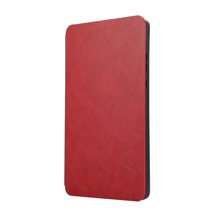 Für Xiaomi Redmi Pad SE 4G 8,7 Zoll Stoßfeste Hülle PU-Leder Tablet-Hülle mit Ständer - Rot