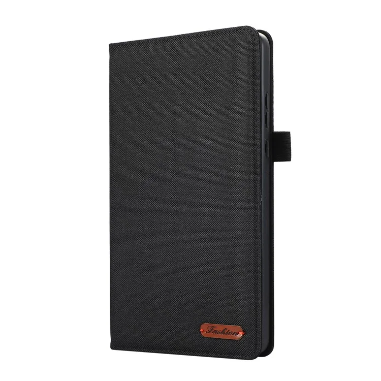 Für Xiaomi Redmi Pad SE 4G 8,7 Zoll Lederhülle Kartenfach Stofftextur Tablet-Ständer - Schwarz