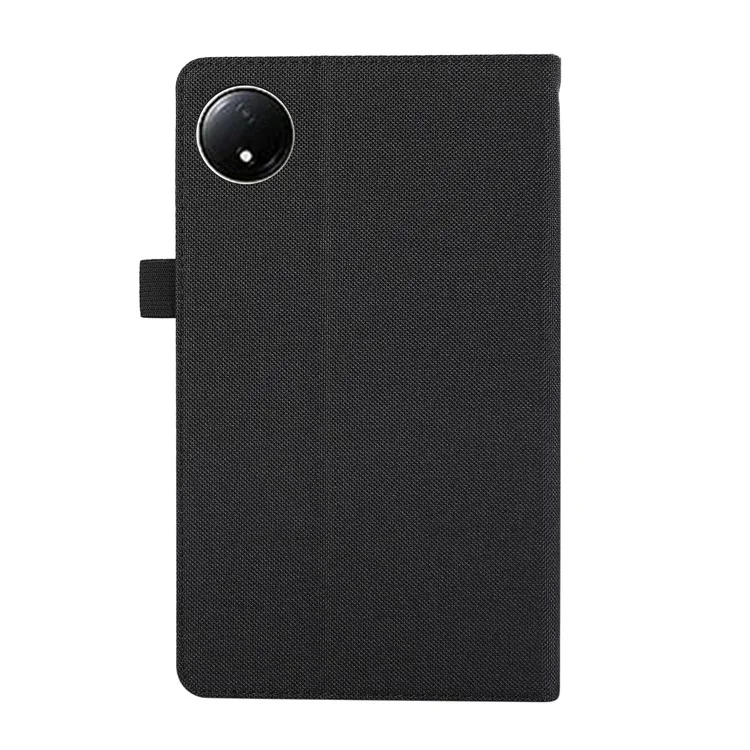 Für Xiaomi Redmi Pad SE 4G 8,7 Zoll Lederhülle Kartenfach Stofftextur Tablet-Ständer - Schwarz