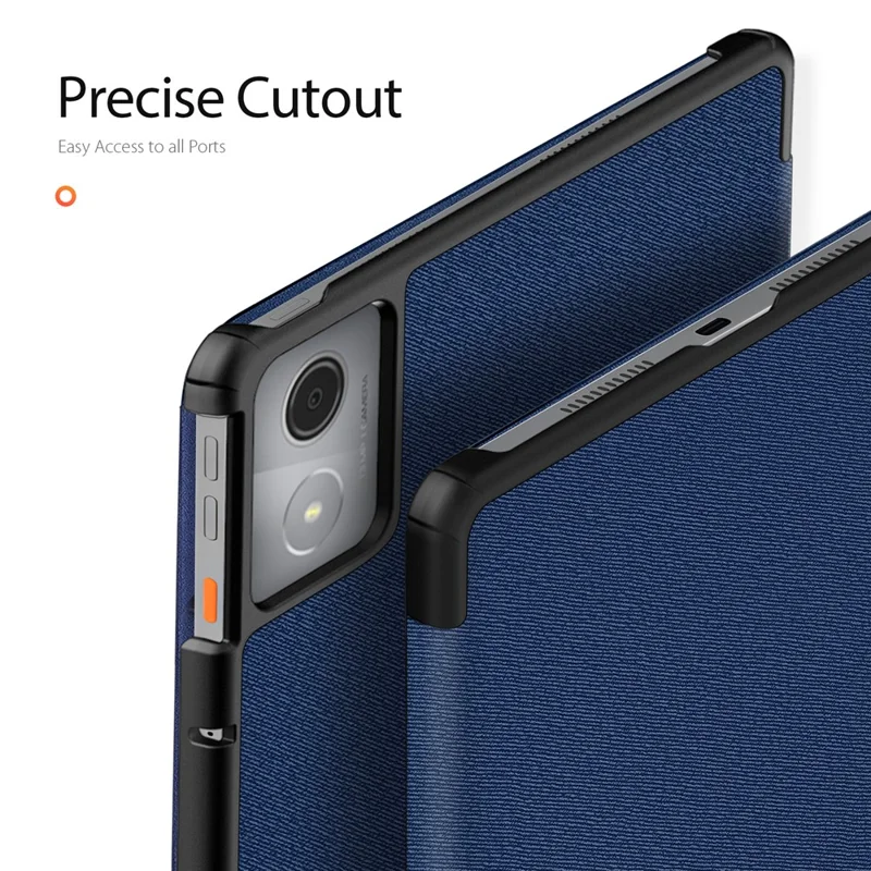 DUX DUCIS Domo Series for Lenovo Tab K11 Plus Case Tri-fold Stand Leather Cover Auto Wake / Sleep - Blue