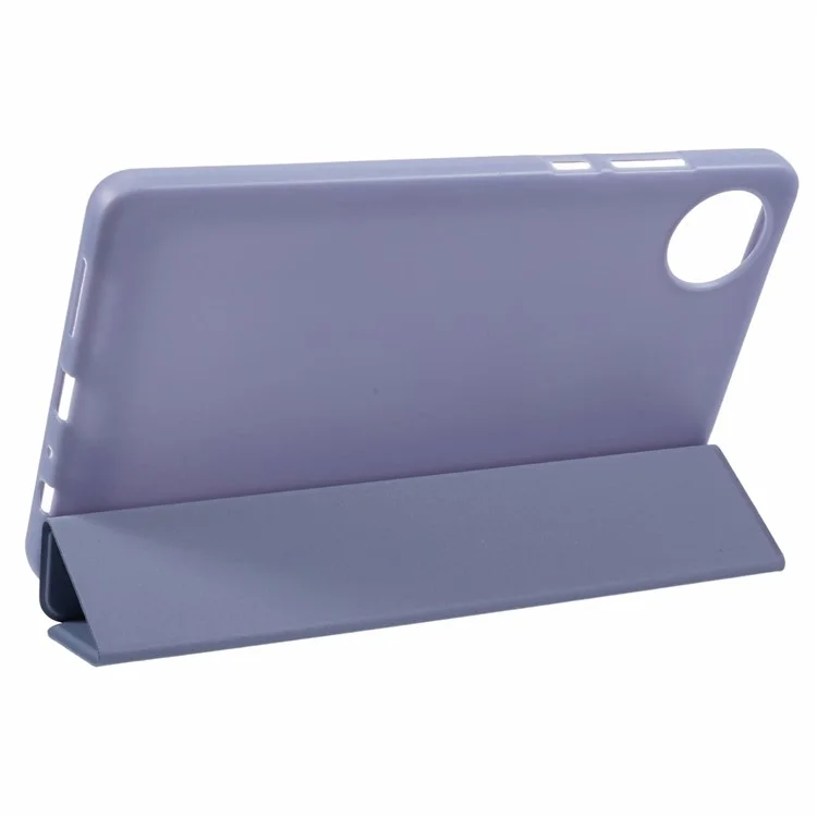 Для Xiaomi Redmi Pad SE 4G 8,7 дюйма Чехол Кожа PU + Силикон Tri-Fold Stand Tablet Cover - Фиолетовый