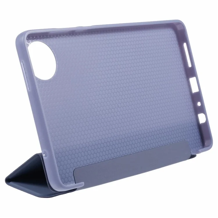 Для Xiaomi Redmi Pad SE 4G 8,7 дюйма Чехол Кожа PU + Силикон Tri-Fold Stand Tablet Cover - Фиолетовый