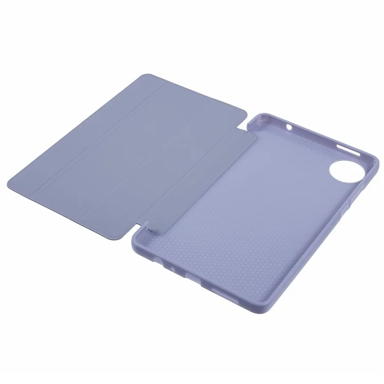 Для Xiaomi Redmi Pad SE 4G 8,7 дюйма Чехол Кожа PU + Силикон Tri-Fold Stand Tablet Cover - Фиолетовый