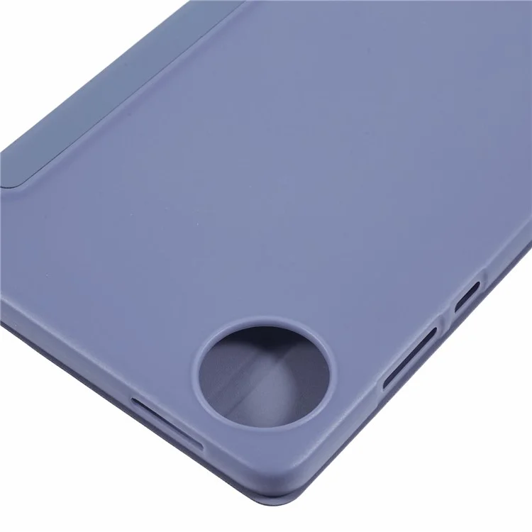 Для Xiaomi Redmi Pad SE 4G 8,7 дюйма Чехол Кожа PU + Силикон Tri-Fold Stand Tablet Cover - Фиолетовый
