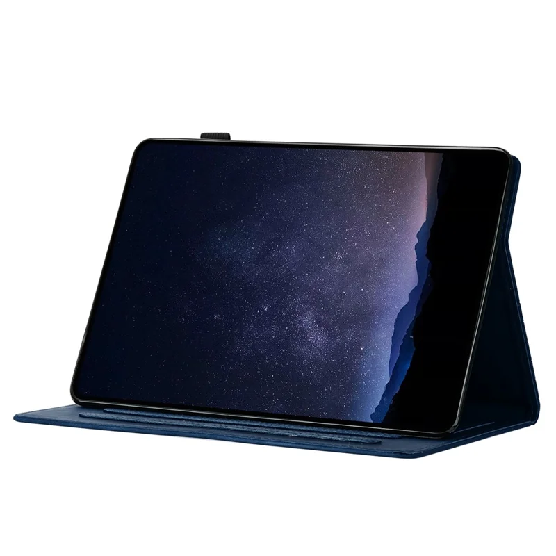 For Samsung Galaxy Tab A9+ Case Honeycomb Printed Leather Tablet Cover with Card Slot - Blue