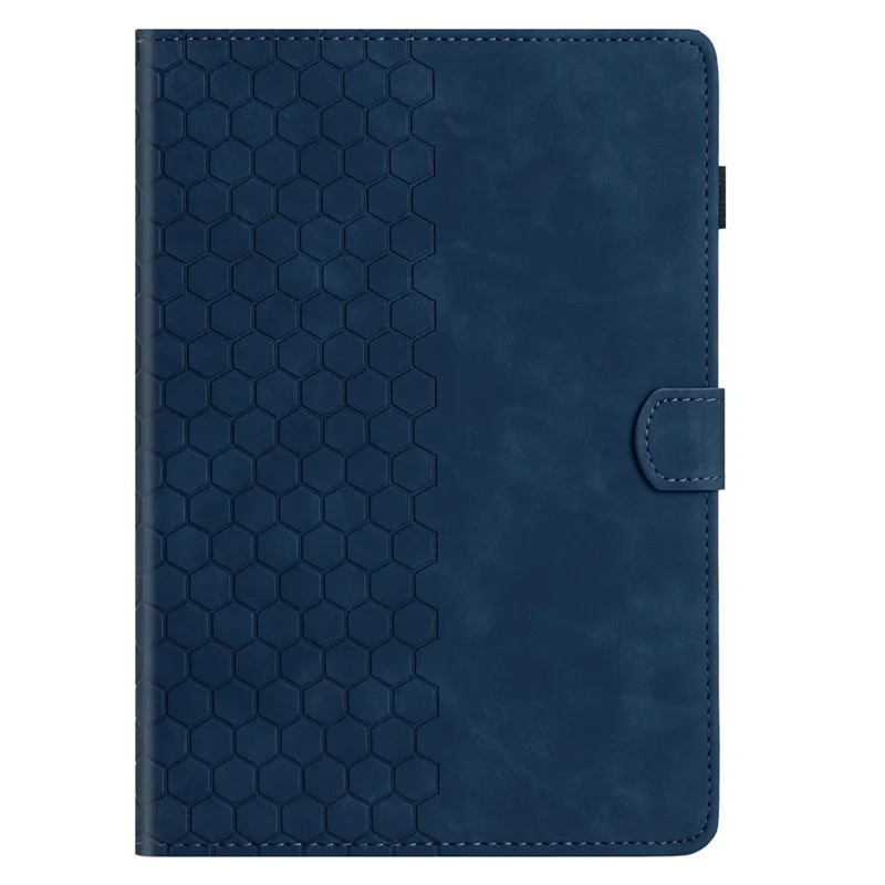 For Samsung Galaxy Tab A9+ Case Honeycomb Printed Leather Tablet Cover with Card Slot - Blue