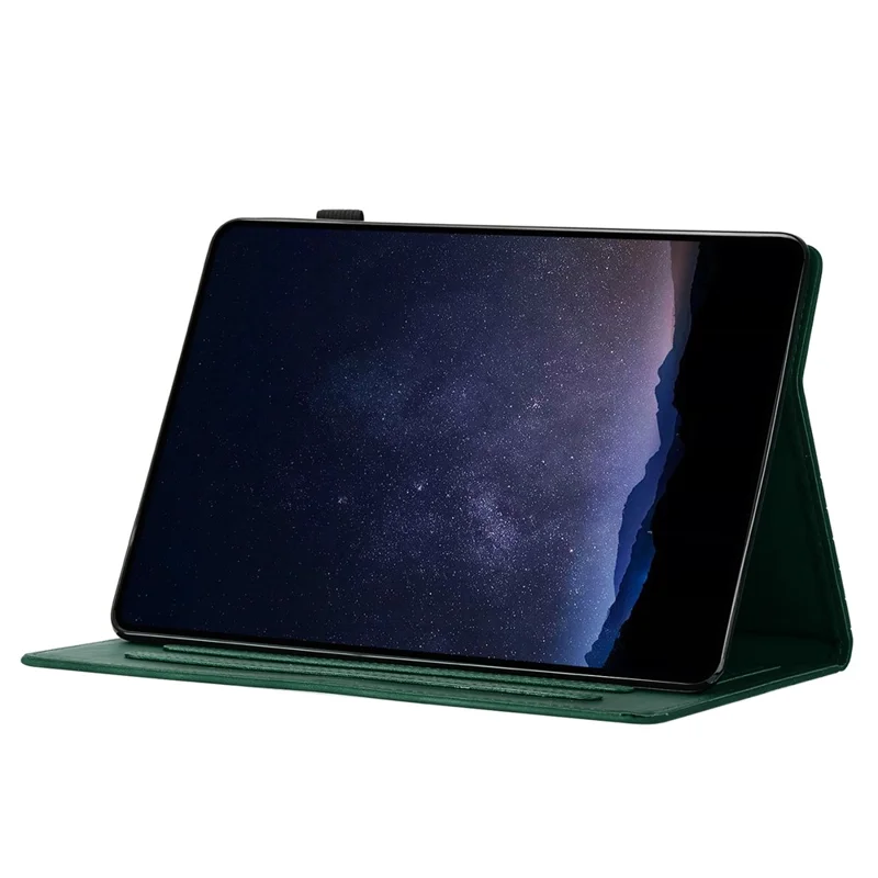 For Amazon Kindle Paperwhite 4 (2018)  /  3 (2015)  /  2 (2015)  /  1 (2015) Case Honeycomb Printed Leather Tablet Cover with Card Slot - Green