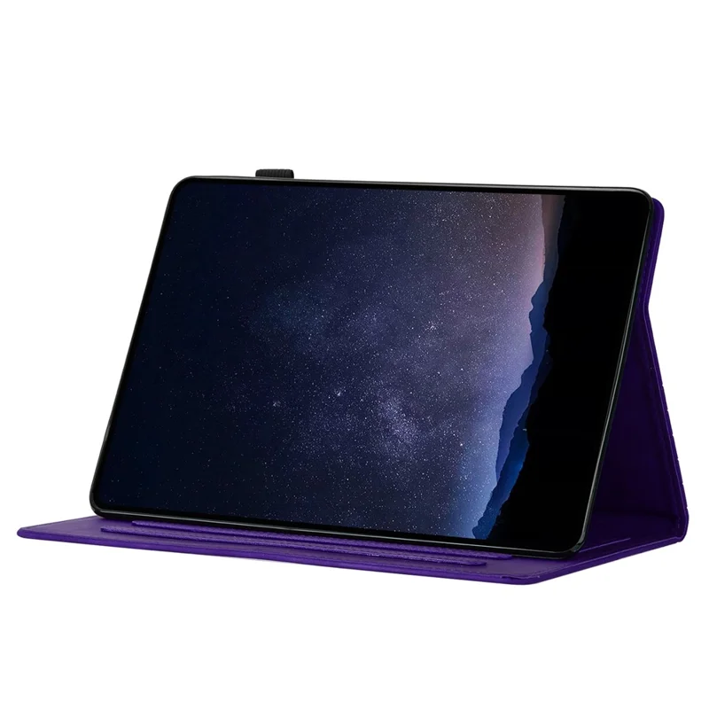 For Amazon Fire HD 8 (2022)  /  (2020) Case Honeycomb Printed Leather Tablet Cover with Card Slot - Purple