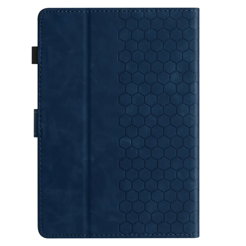 For Amazon Kindle Paperwhite (2021) Case Honeycomb Printed Leather Tablet Cover with Card Slot - Blue
