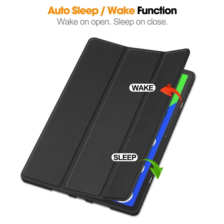 Para Lenovo Xiaoxin Pad Pro 12.7 (2025) Stand Case Capa de Tablet à Prova de Choque com Slot para Caneta - Preto