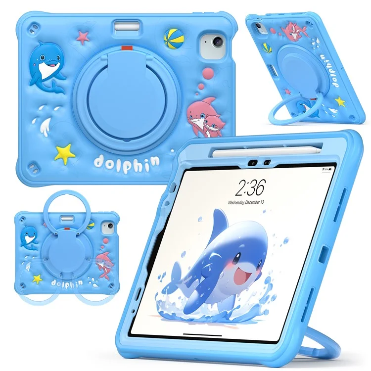 pour ipad air 11 (2024) / air (2022) / (2020) / ipad pro 11 (2022) / (2021) / (2020) / (2018) case pc + silicone + couverture de tablette tpu kickstand