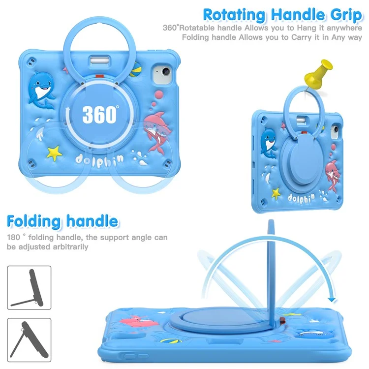 pour ipad air 11 (2024) / air (2022) / (2020) / ipad pro 11 (2022) / (2021) / (2020) / (2018) case pc + silicone + couverture de tablette tpu kickstand