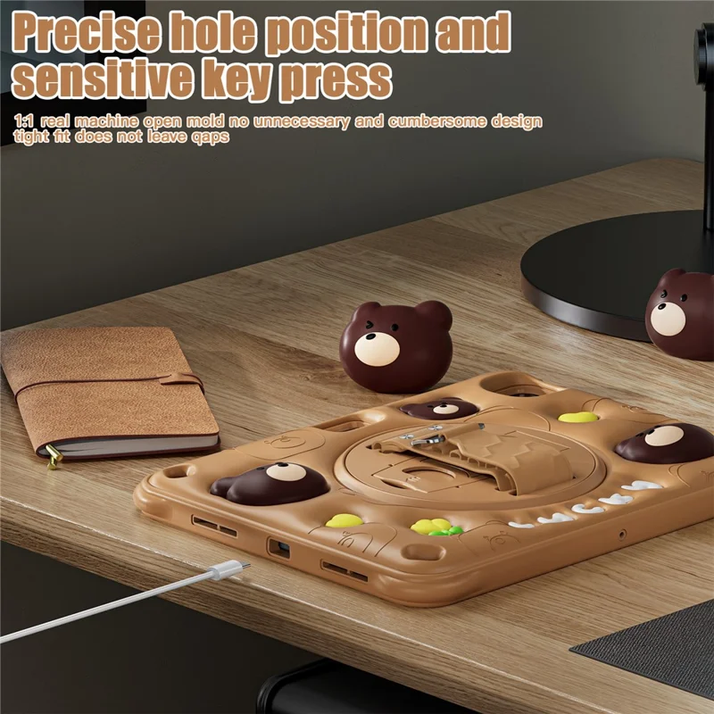 per ipad air 11 (2024) / air (2022) /(2020) / ipad pro 11 (2022) /(2021) /(2020) /(2018) case con pc a spalla pc+silicone+copertina del cavalletto tpu