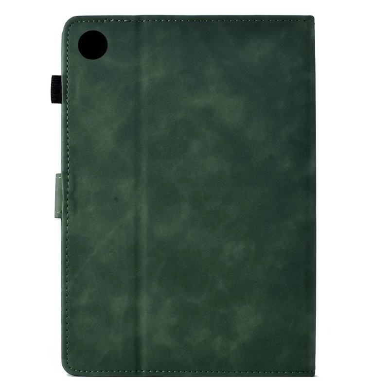 For Samsung Galaxy Tab A9+ Case Cats Imprinted PU Leather Card Slots Tablet Cover - Green