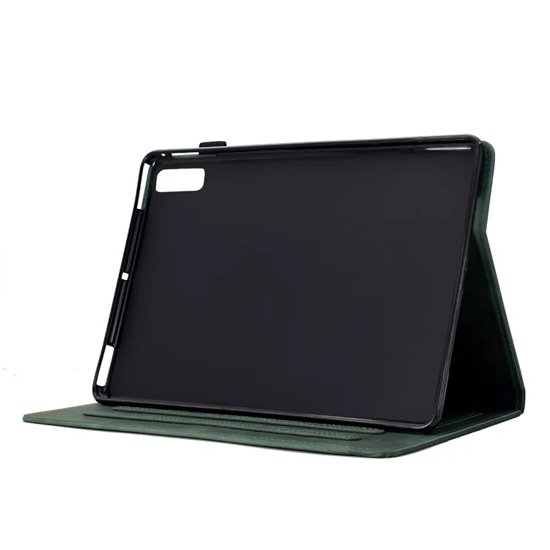 Для Lenovo Tab M9 TB-310FU Чехол Кошки с напечатанными ПУ-кожаными слотами для карт Крышка планшета - Зеленый