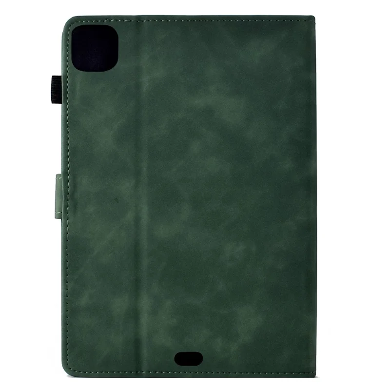 For iPad Pro 11 (2025) / (2024) Case Cats Imprinted PU Leather Card Slots Tablet Cover - Green