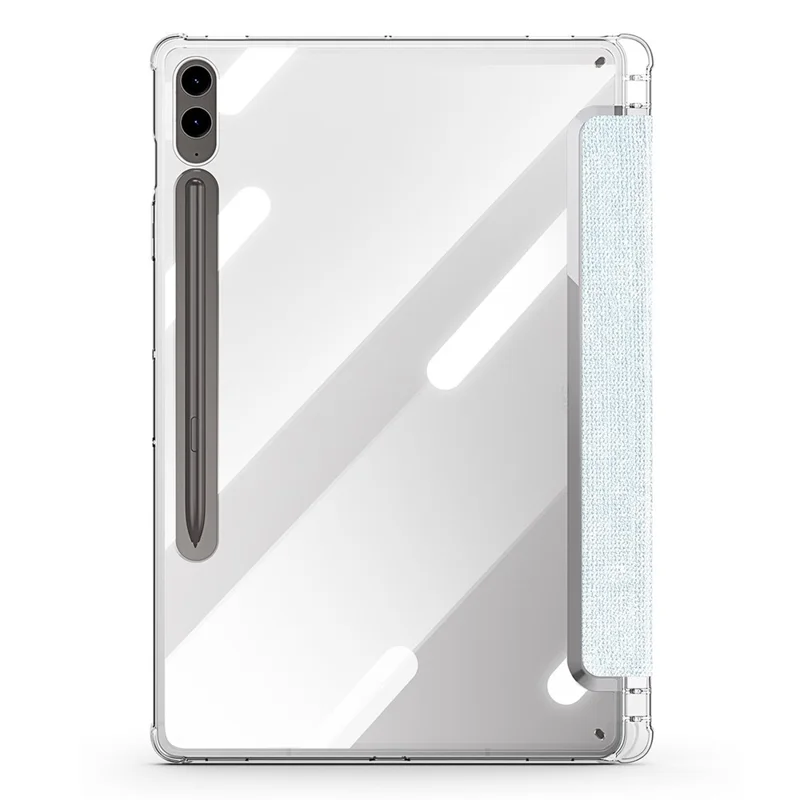 DUX DUCIS Unid Series For Samsung Galaxy Tab S9 FE+ / S9+ Case Auto Wake / Sleep TPU+PC+Leather Clear Tablet Cover - Baby Blue