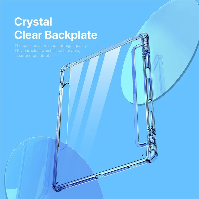 DUX DUCIS Unid Series For Samsung Galaxy Tab S9 FE+ / S9+ Case Auto Wake / Sleep TPU+PC+Leather Clear Tablet Cover - Baby Blue