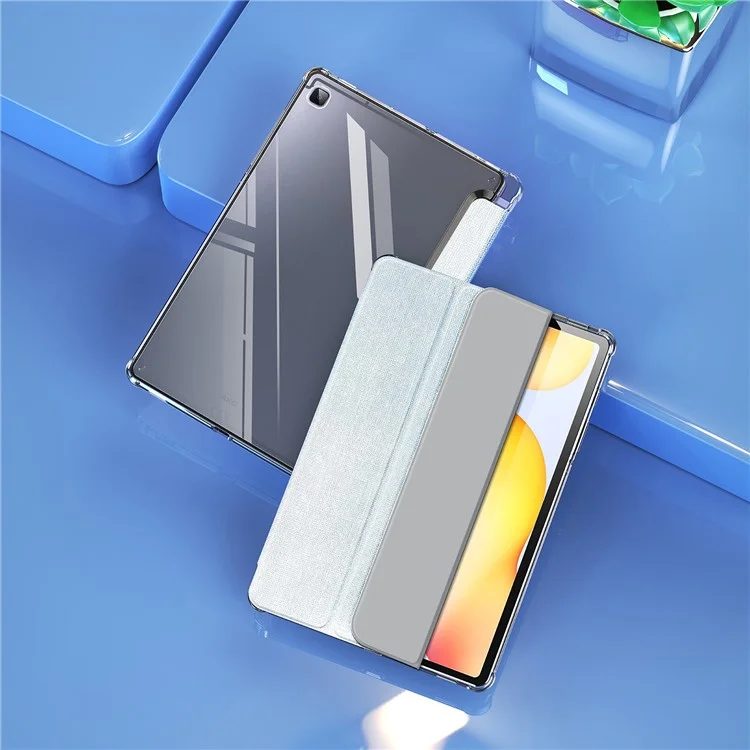 DUX DUCIS Unid Series For Samsung Galaxy Tab S6 Lite (2024) / (2022) / (2020) Case Auto Wake / Sleep TPU+PC+Leather Clear Tablet Cover - Baby Blue