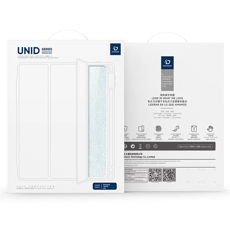 DUX DUCIS Unid Series For Samsung Galaxy Tab S6 Lite (2024) / (2022) / (2020) Case Auto Wake / Sleep TPU+PC+Leather Clear Tablet Cover - Baby Blue
