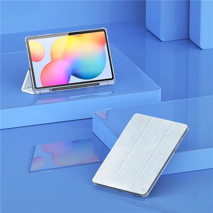 DUX DUCIS Unid Series For Samsung Galaxy Tab S6 Lite (2024) / (2022) / (2020) Case Auto Wake / Sleep TPU+PC+Leather Clear Tablet Cover - Baby Blue