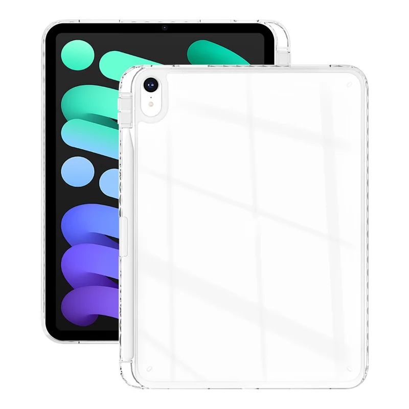 For iPad Air 13 (2026) / (2025) / (2024) Case Clear TPU Tablet Protective Cover with Pen Slot - Transparent