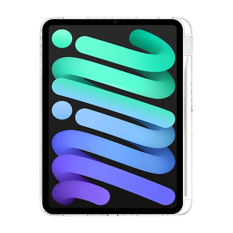 For iPad Air 13 (2026) / (2025) / (2024) Case Clear TPU Tablet Protective Cover with Pen Slot - Transparent