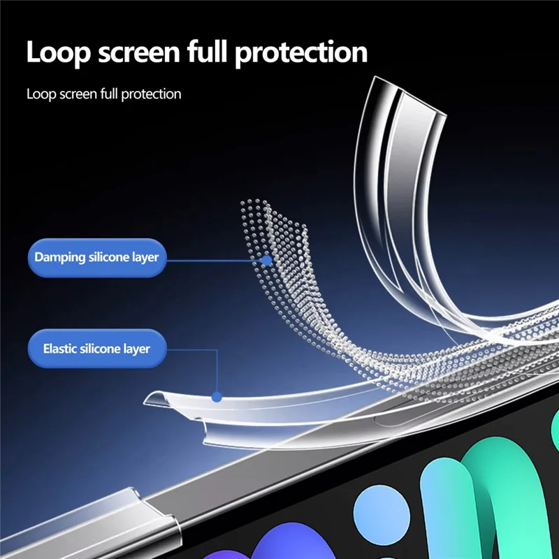 For iPad Air 13 (2026) / (2025) / (2024) Case Clear TPU Tablet Protective Cover with Pen Slot - Transparent