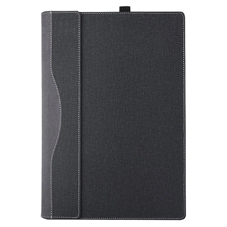 Pour Microsoft Surface Ordinateur Portable 7 13,8 Pouces Case PU + Réalité Couvrette de Tablette de Protection en Cuir en Cuir Microfibre - Noir