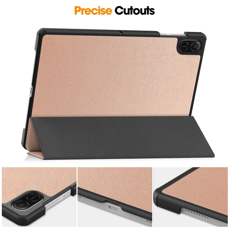 For Honor Pad X8a Case Anti-Drop Leather Stand Tablet Cover - Rose Gold