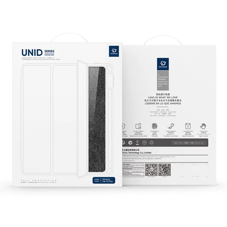 DUX DUCIS Unid Series Für Samsung Galaxy Tab S10 Plus Hülle Automatisches Aufwachen / Schlafauto TPU+PC+Leder Klare Tablet-Abdeckung - Schwarz