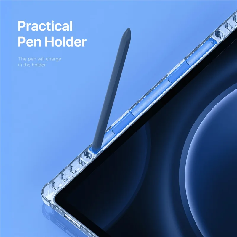 DUX DUCIS Unid Series For Samsung Galaxy Tab S10+ / S9+ / S9 FE+ Case Auto Wake / Sleep TPU+PC+Leather Clear Tablet Cover - Baby Blue