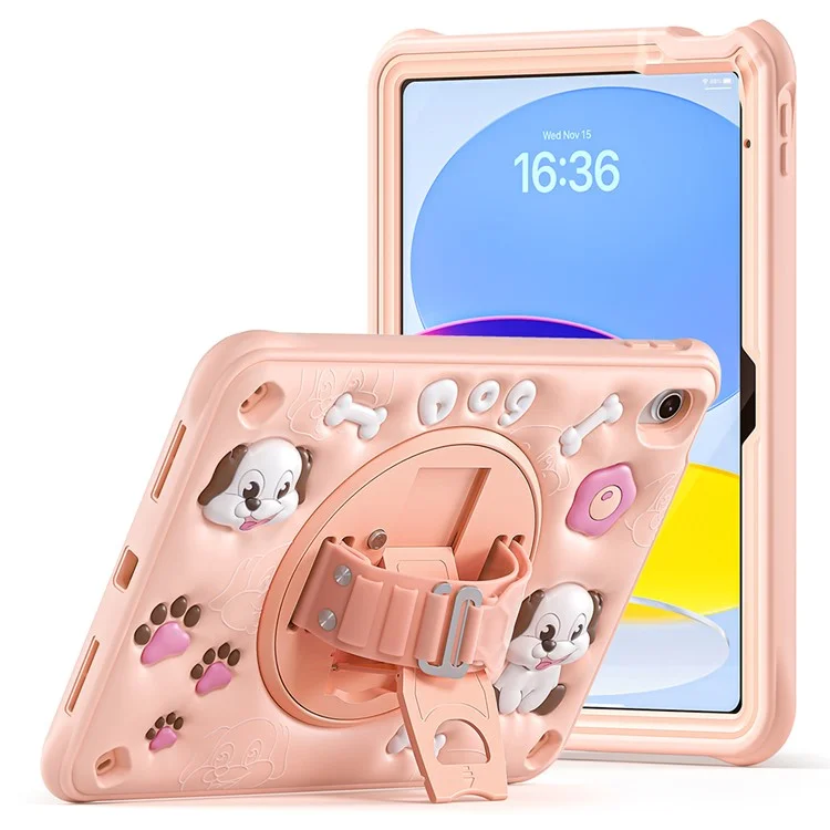 Para Ipad 10.9 (2022) Case Kickstand Linda pc Para Perros+silicona+tpu Tpub Cubierta