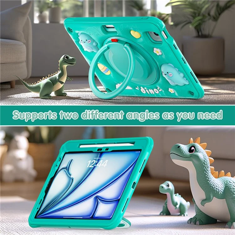 для ipad air 11 (2024) / воздух (2022) /(2020) / ipad pro 11 (2022) /(2021) /(2020) /(2018) case kickstand pc+силикон+тпу