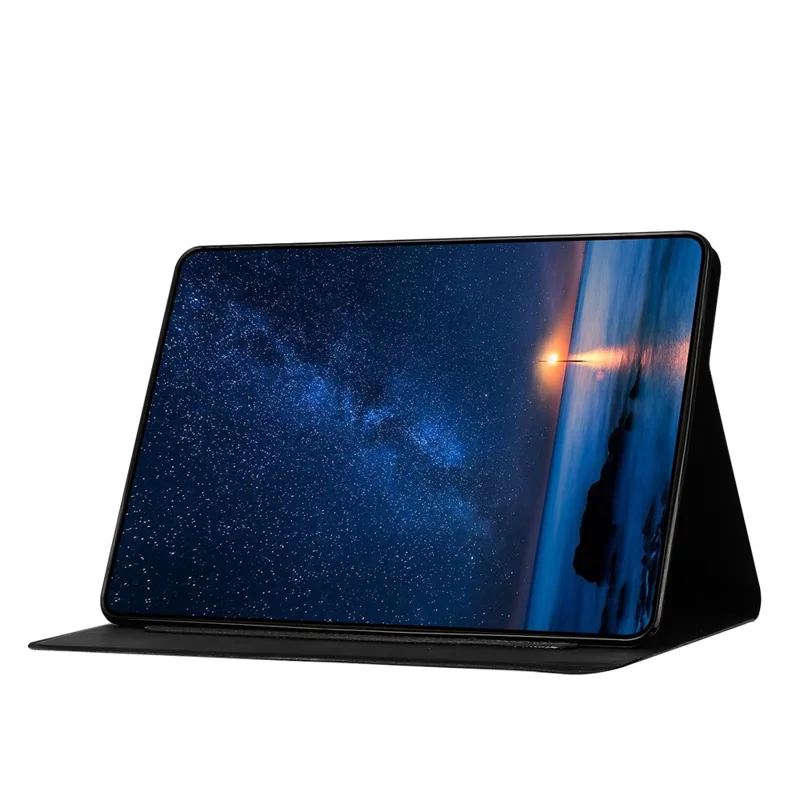 For iPad mini (2019) 7.9 inch / mini 4 / mini 3 / Mini 2 / Mini Case Couple Cat Imprinted Microfiber Leather Smart Tablet Cover - Black