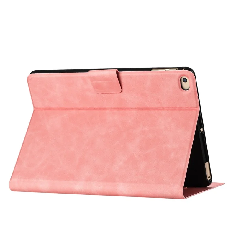For iPad mini (2019) 7.9 inch / mini 4 / mini 3 / Mini 2 / Mini Case Couple Cat Imprinted Microfiber Leather Smart Tablet Cover - Pink