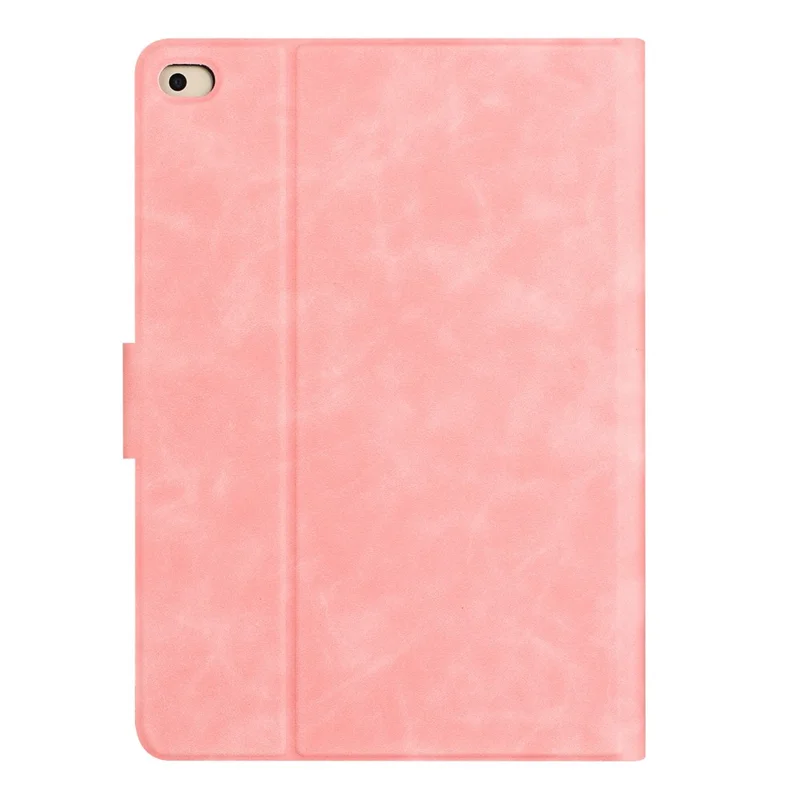 For iPad mini (2019) 7.9 inch / mini 4 / mini 3 / Mini 2 / Mini Case Couple Cat Imprinted Microfiber Leather Smart Tablet Cover - Pink