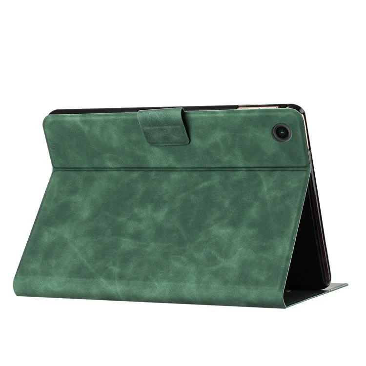Pour Samsung Galaxy Tab a9 + SM-X210 / X216 / X218 Case Cat Cat Imprimé Couverture de Tablette Intelligente en Cuir Microfibre Imprimé - Vert