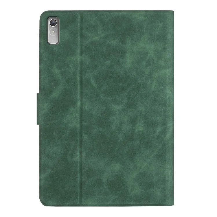 Per Lenovo Tab P11 Gen 2 TB-350 Case Coppia Cat Copertina in Pelle in Pelle in Microfibra Impressa - Verde
