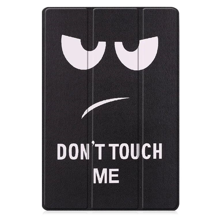For Samsung Galaxy Tab S10+ Case Pattern Print Leather Stand Tablet Cover - Don't Touch Me