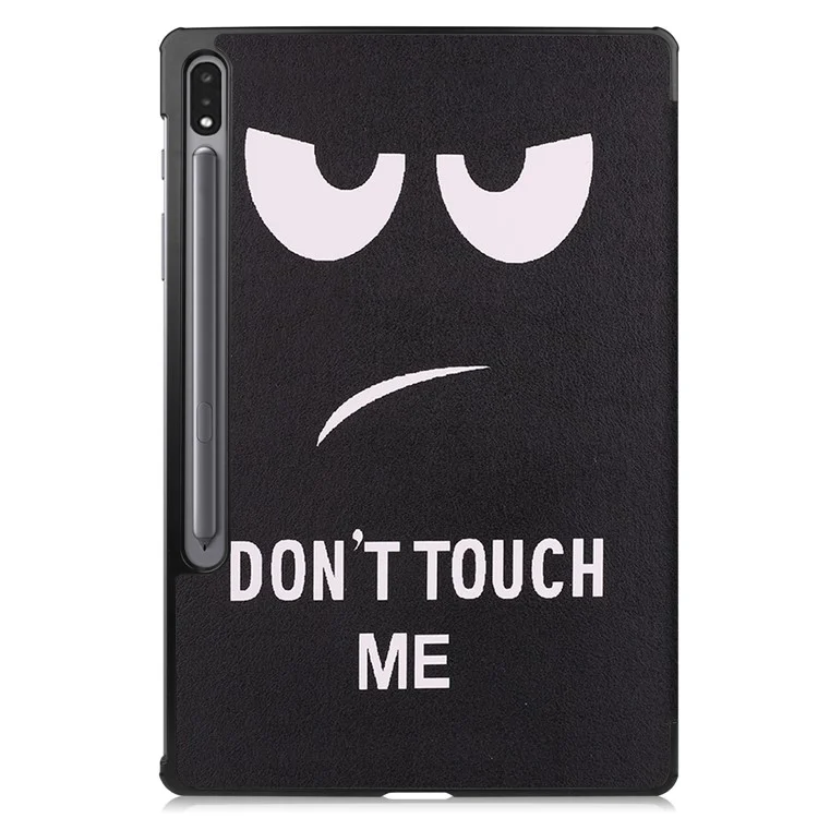 For Samsung Galaxy Tab S10+ Case Pattern Print Leather Stand Tablet Cover - Don't Touch Me