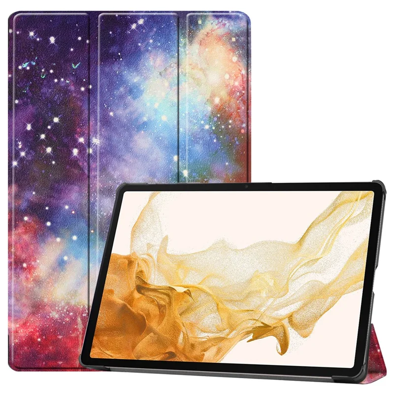 For Samsung Galaxy Tab S10+ Case Pattern Print Leather Stand Tablet Cover - Galaxy