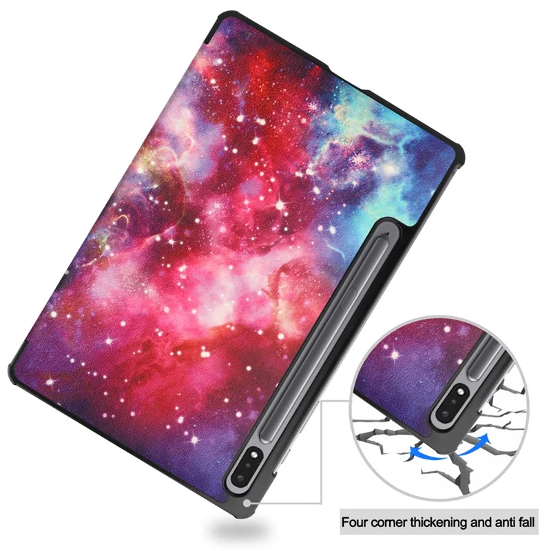 For Samsung Galaxy Tab S10+ Case Pattern Print Leather Stand Tablet Cover - Galaxy