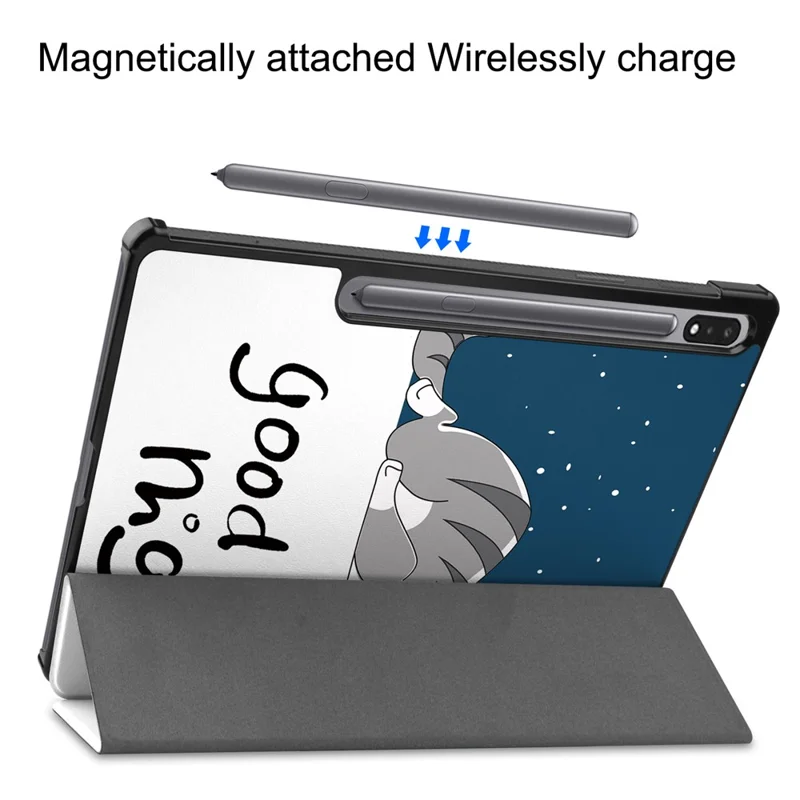 For Samsung Galaxy Tab S10+ Case Pattern Print Leather Stand Tablet Cover - Cat